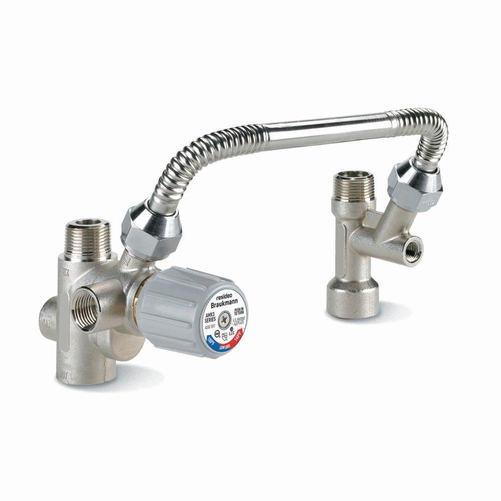 Resideo Metallic Water Heater Mixing Valve Kit with Connector 