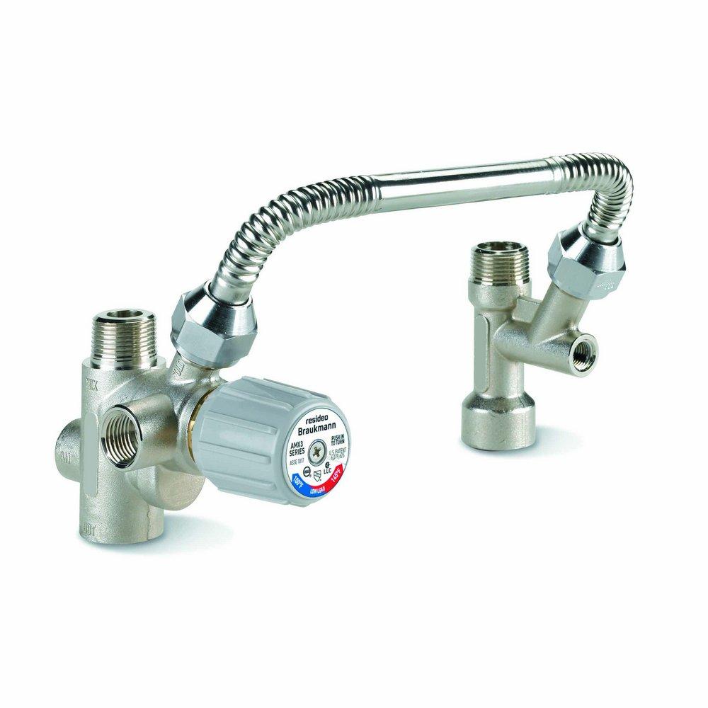 Resideo Metallic FNPT Hydronic Mixing Valve Brass, Stainless and Plastic 150 psi 