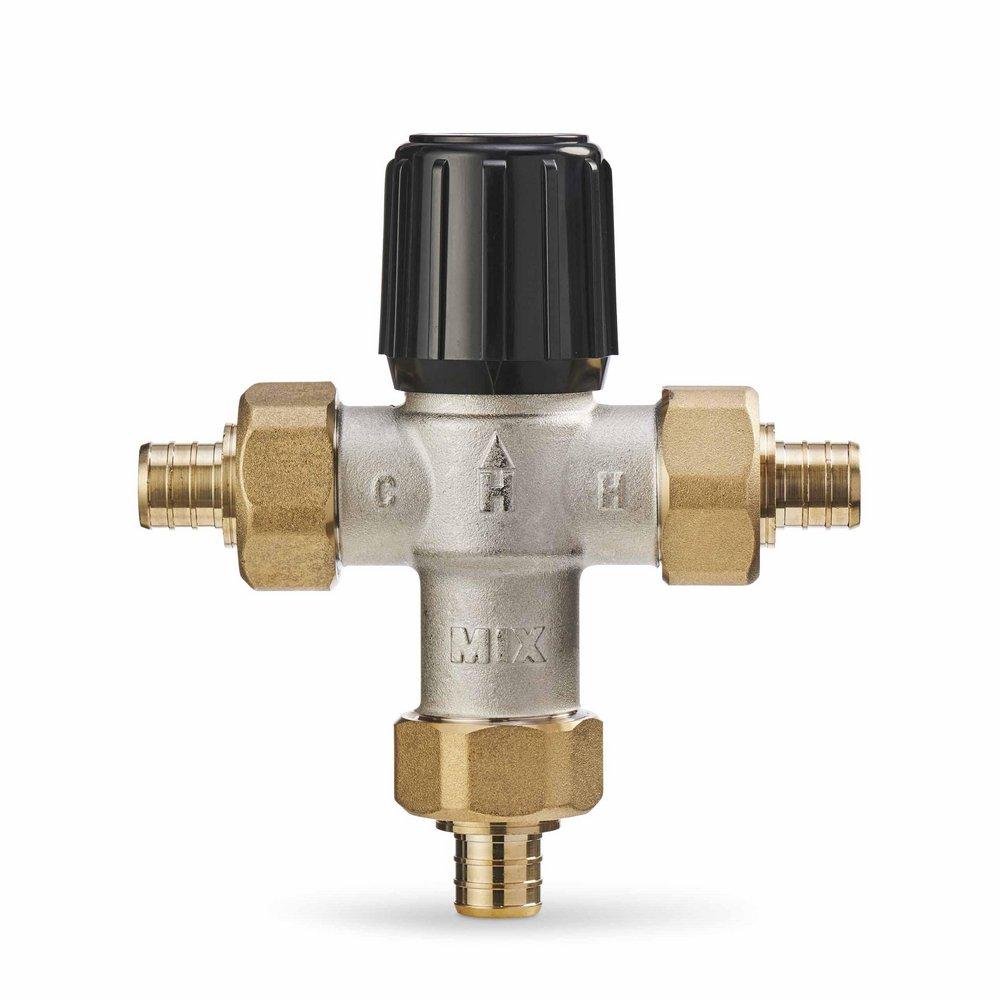 Resideo Metallic Union PEX Thermostat Mixing Valve 