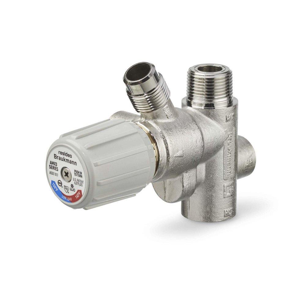 Resideo Metallic FNPT Hydronic Mixing Valve Brass, Stainless and Plastic 150 psi 