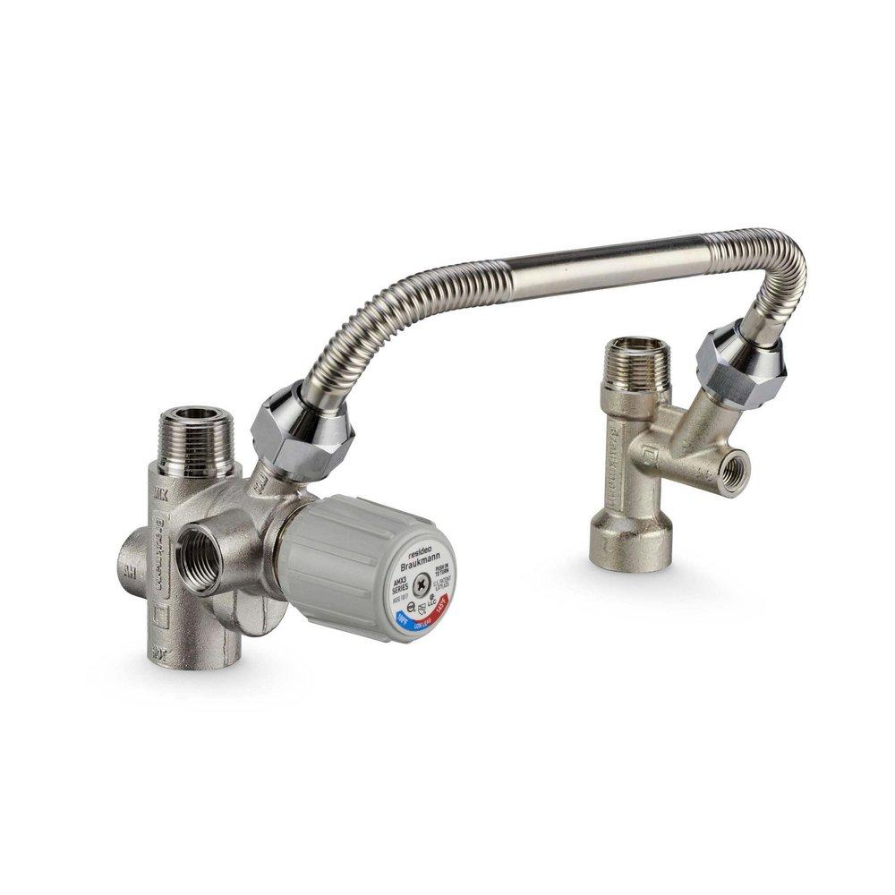 Resideo Metallic FNPT Hydronic Mixing Valve Brass, Stainless and Plastic 150 psi 