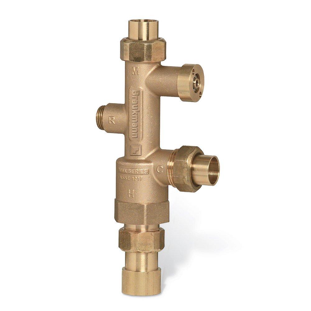 Resideo Metallic Union Sweat Hydronic Mixing Valve Brass, Stainless and Plastic 150 psi 