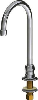 Remote Rigid and Swing Gooseneck Spout in Polished Chrome