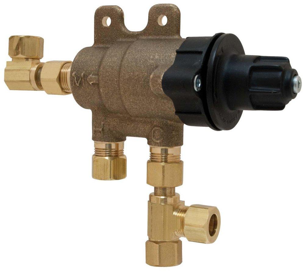 Chicago Faucets Rough Brass Compression Thermostatic Valve 