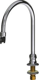 Remote Vandal Proof Rigid or Swing Gooseneck Spout in Polished Chrome
