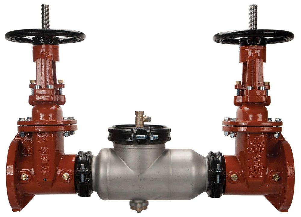 Zurn Wilkins Polished Stainless Steel Ductile Iron Flanged 350 psi Backflow Preventer 