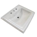 27-3/8 x 21-1/4 in. Rectangular Pedestal Bathroom Sink in White
