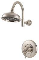1-Function Showerhead Shower Faucet Trim Kit with Single Lever Handle in Brushed Nickel