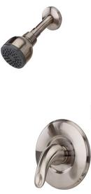 1-Function Showerhead Pressure Balancing Shower Trim Kit with Single Lever Handle in Brushed Nickel