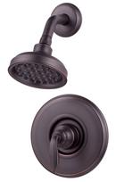 Shower Trim Kit with Single Lever Handle in Tuscan Bronze