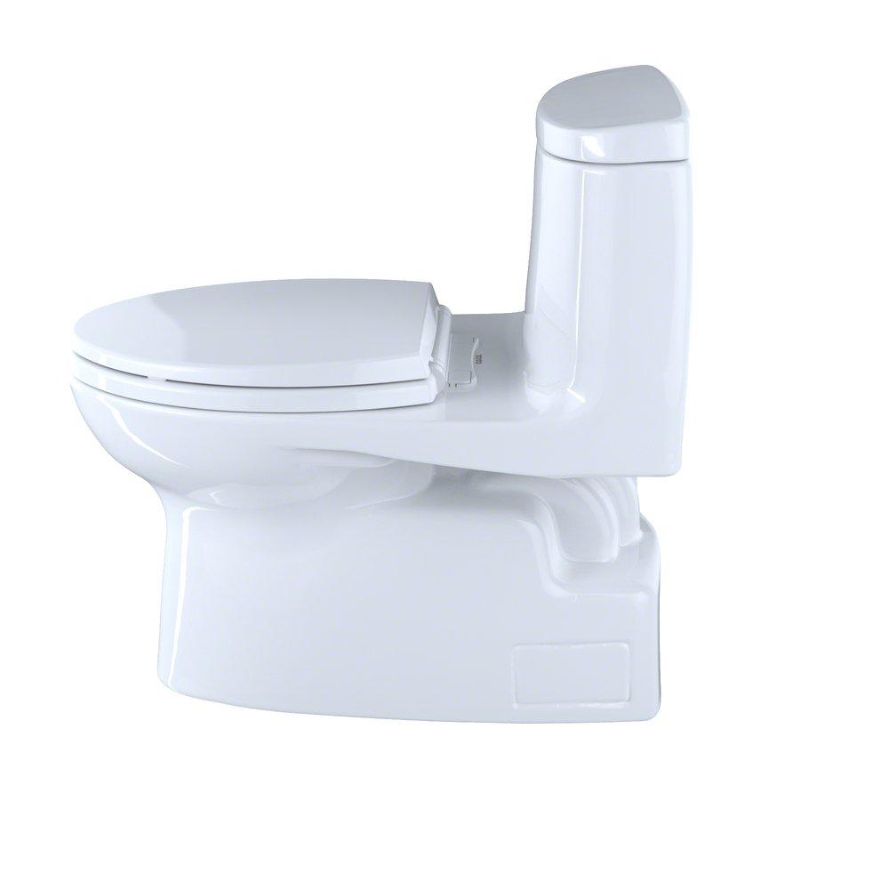 TOTO Cotton 1.28 gpf Elongated One Piece Toilet with Left-Hand Trip Lever 