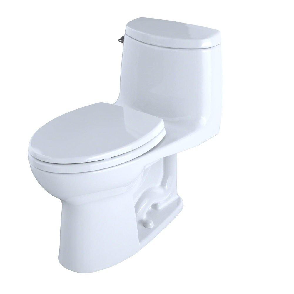 TOTO Cotton 1.28 gpf Elongated One Piece Toilet with Left-Hand Trip Lever 