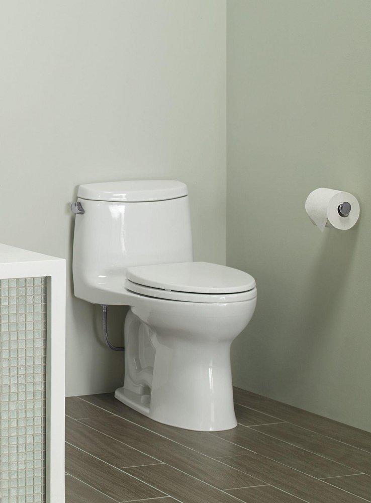 TOTO Cotton 1.28 gpf Elongated One Piece Toilet with Left-Hand Trip Lever 