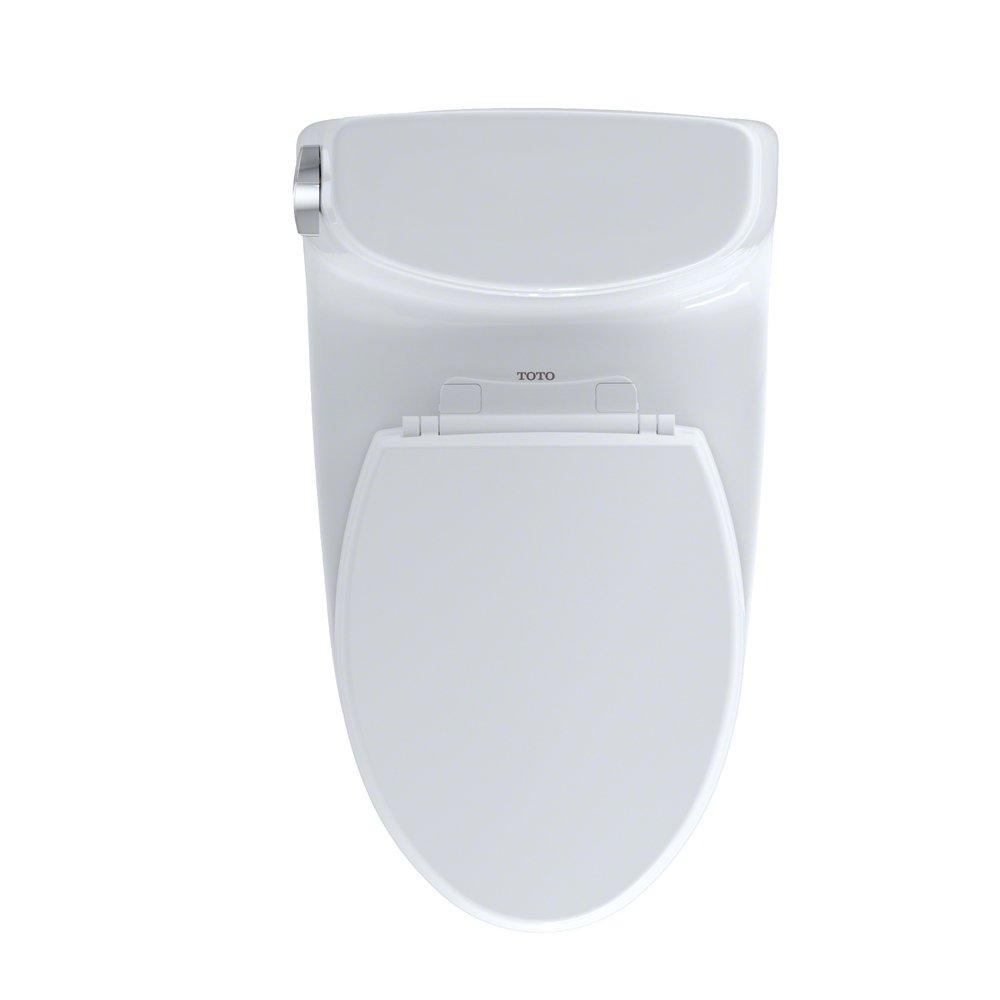 TOTO Cotton 1.28 gpf Elongated One Piece Toilet with Left-Hand Trip Lever 