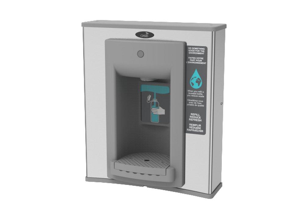 Oasis Stainless Steel Wall Mount Galvanized Steel Bottle Filling Station 