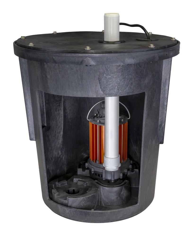 1/3 HP 115V Cast Aluminum Submersible Sump Pump Package 
