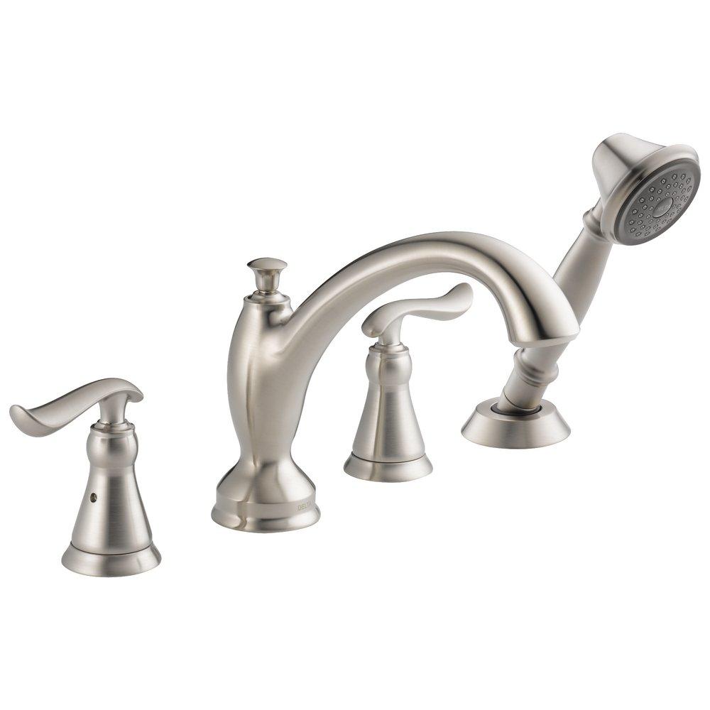 Delta Faucet Brilliance&reg; Stainless Two Handle Roman Tub Faucet Trim Only 