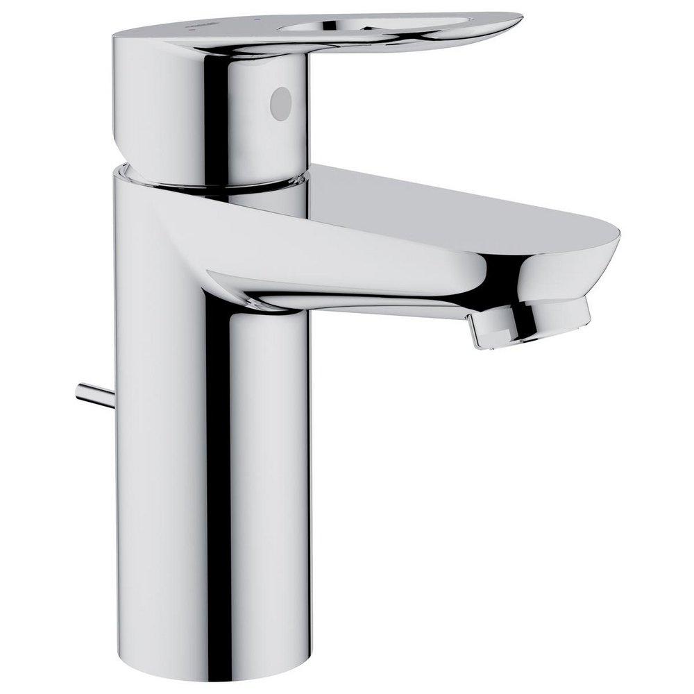 GROHE StarLight&reg; Polished Chrome Single Handle Monoblock Bathroom Sink Faucet 