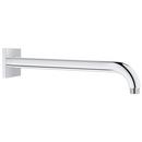 12 in. Wall Arm with Square Flange in Polished Chrome