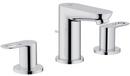Widespread Bathroom Sink Faucet with Double Lever Handle in Starlight Polished Chrome