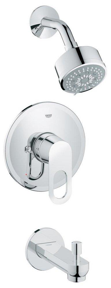 GROHE StarLight&reg; Chrome Single Handle Dual Function Bathtub & Shower Faucet Trim Only 