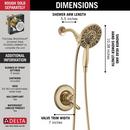 Delta Faucet Brilliance Champagne Bronze Single Handle Multi Function Shower Faucet (Trim Only) 