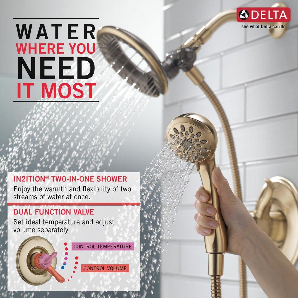 Delta Faucet Brilliance Champagne Bronze Single Handle Multi Function Shower Faucet (Trim Only) 