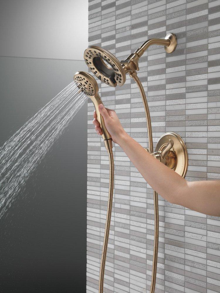 Delta Faucet Brilliance Champagne Bronze Single Handle Multi Function Shower Faucet (Trim Only) 