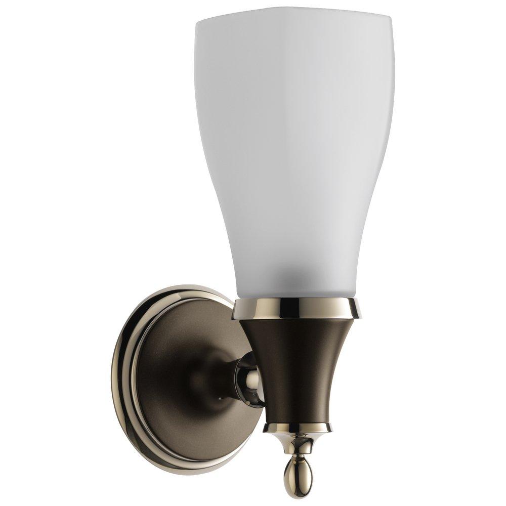Brizo Cocoa Bronze/Polished Nickel 60W 1-Light Wall Sconce 