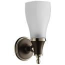 11" Single Light Up Lighting Wall Sconce in Cocoa Bronze/Polished Nickel
