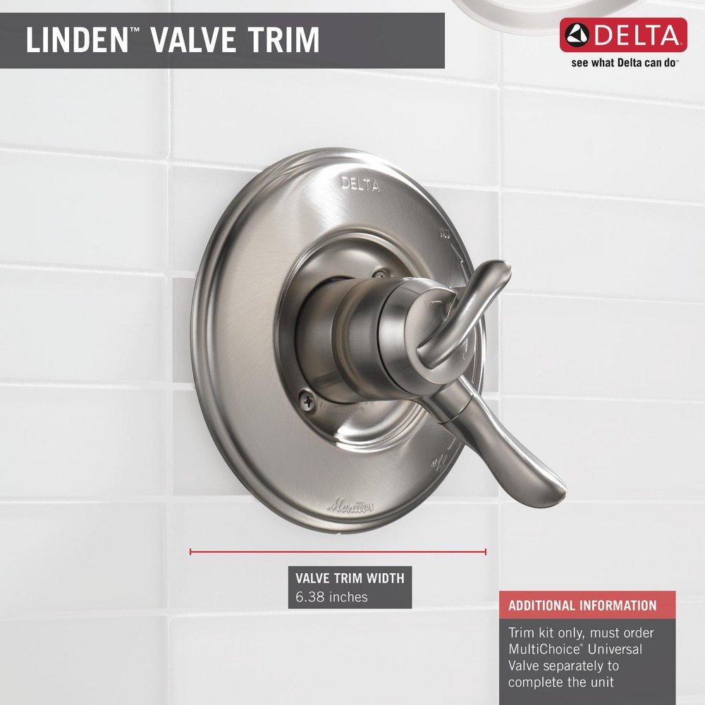 Delta Faucet Brilliance Stainless Two Handle Bathtub & Shower Faucet (Trim Only) 