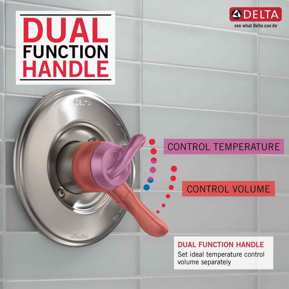 Delta Faucet Brilliance Stainless Two Handle Bathtub & Shower Faucet (Trim Only) 