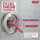 Delta Faucet Brilliance Stainless Two Handle Bathtub & Shower Faucet (Trim Only) 