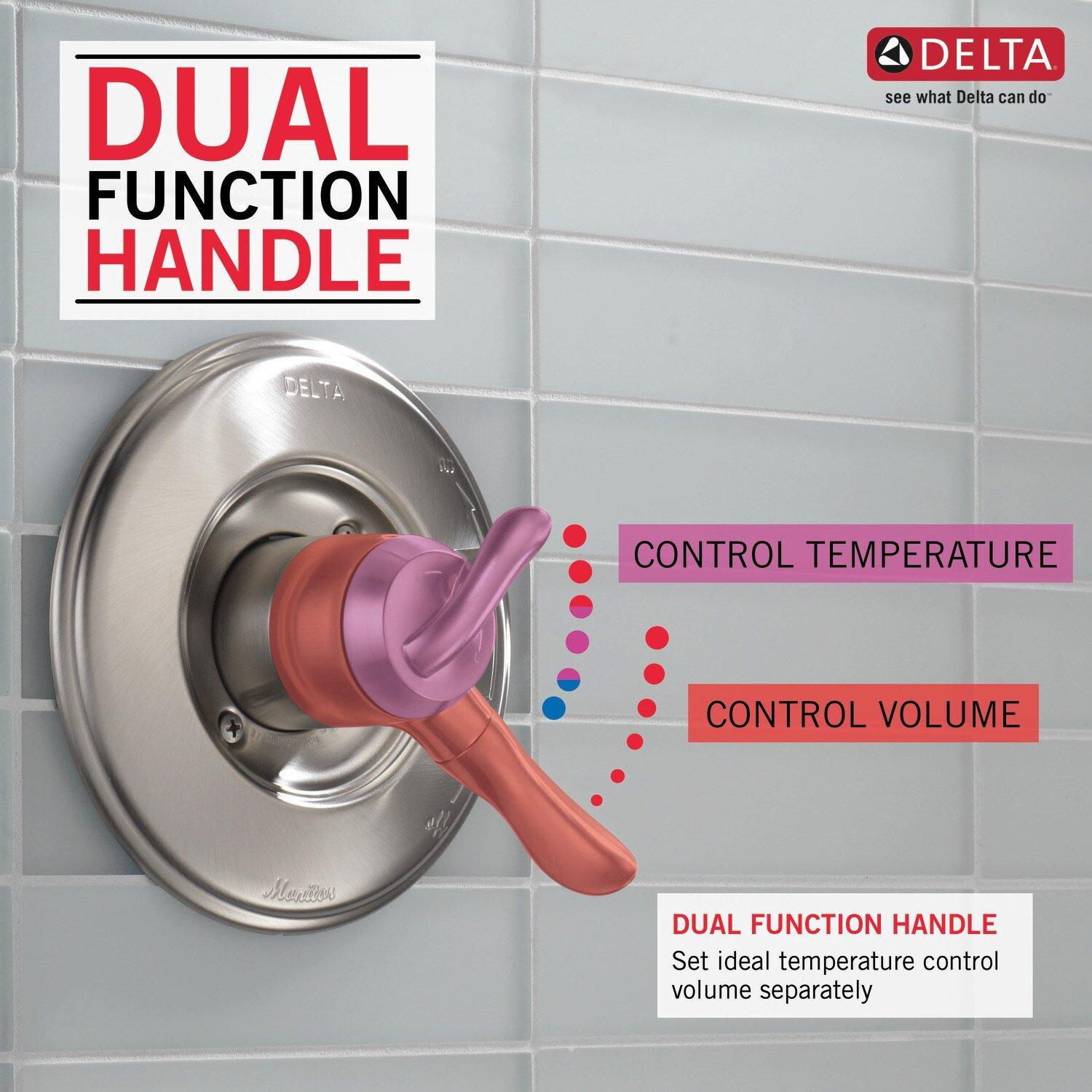 Delta Faucet Brilliance Stainless Two Handle Bathtub & Shower Faucet (Trim Only) 