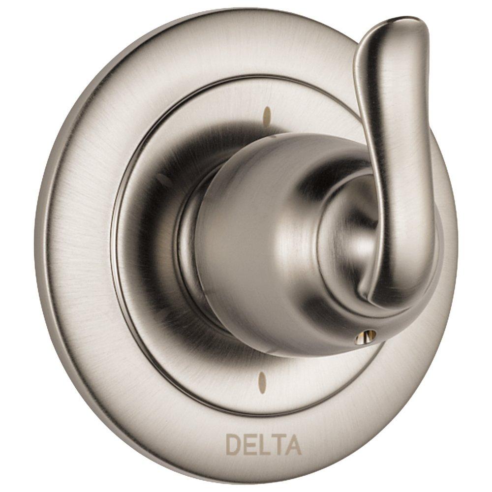 Delta Faucet Brilliance&reg; Stainless Tub and Shower Diverter Valve with Single Lever Handle 
