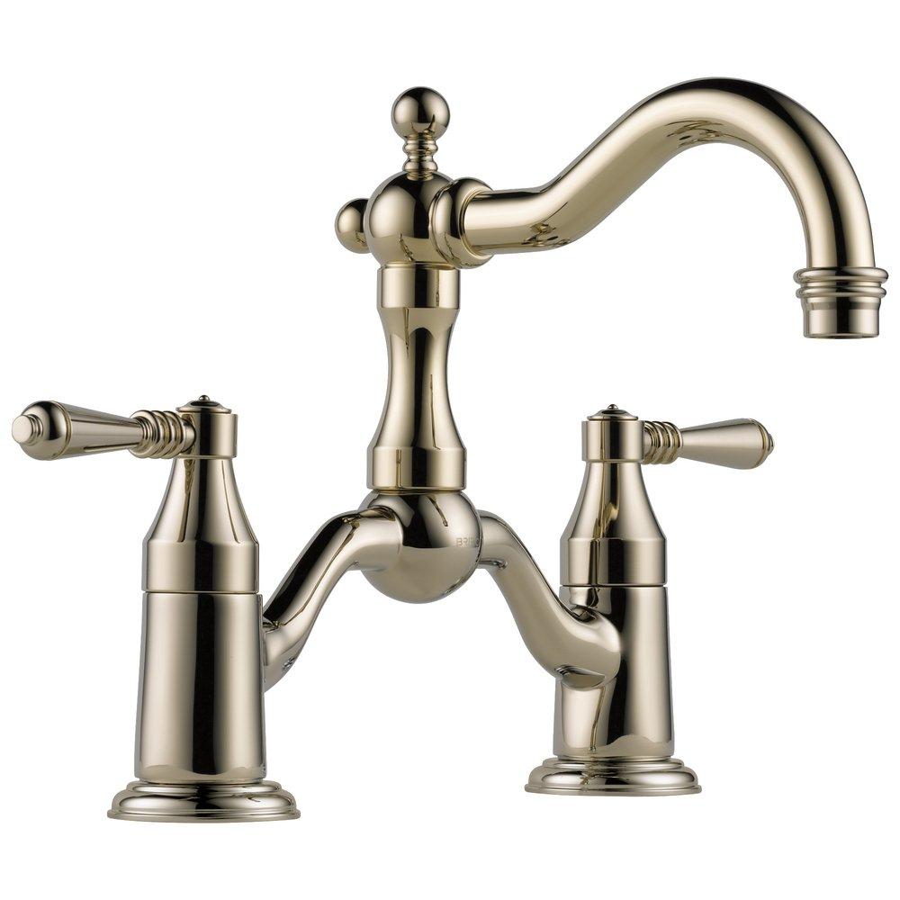Brizo Polished Nickel Two Handle Bridge Bathroom Sink Faucet 