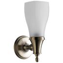 60W 1-Light Wall Sconce in Brushed Nickel with Cylinder Diffuser Glass Shade