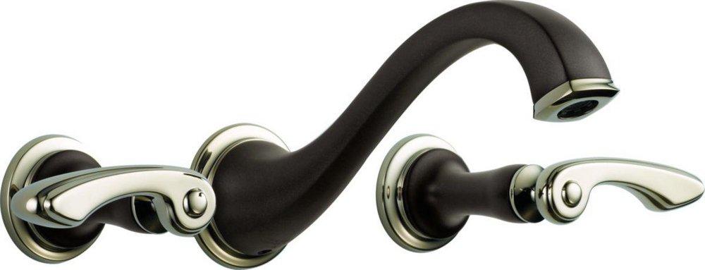 Brizo Cocoa Bronze/Polished Nickel Two Handle Widespread Bathroom Sink Faucet Handles Sold Separately 