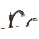 Roman Tub Faucet with Handshower in Cocoa Bronze with Polished Nickel (Trim Only)