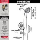 Delta Faucet Chrome Two Handle Multi Function Bathtub & Shower Faucet (Trim Only) 