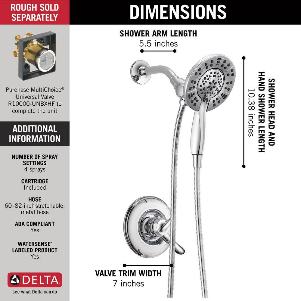 Delta Faucet Chrome Single Handle Multi Function Shower Faucet (Trim Only) 