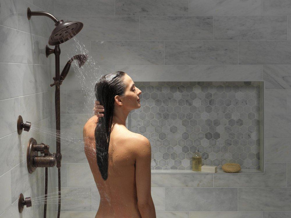 Delta Faucet Venetian&reg; Bronze Single Function H2Okinetic&reg; Showerhead 