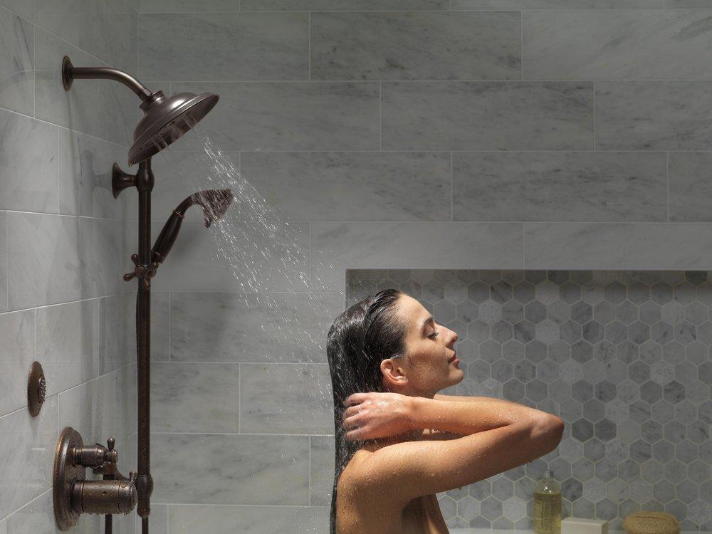 Delta Faucet Venetian&reg; Bronze Single Function H2Okinetic&reg; Showerhead 