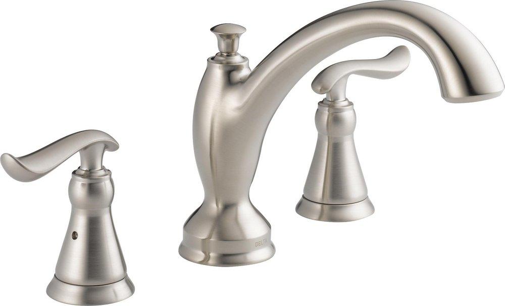 Delta Faucet Brilliance&reg; Stainless Two Handle Roman Tub Faucet Trim Only 