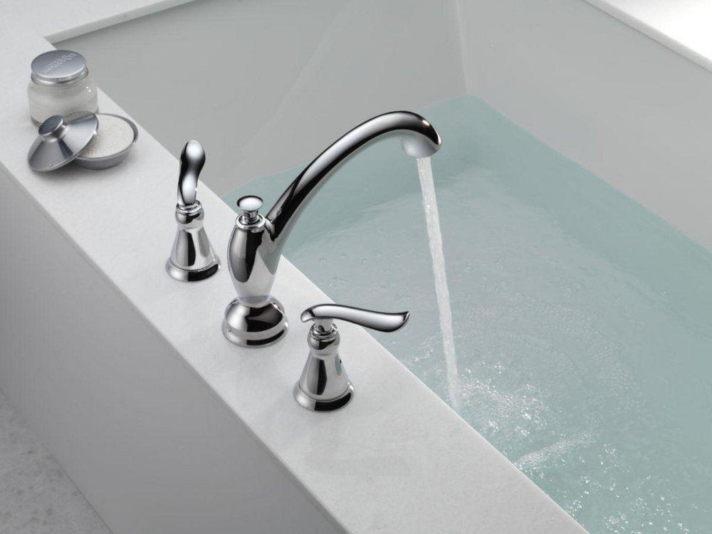 Delta Faucet Brilliance Stainless Two Handle Roman Tub Faucet Trim Only 