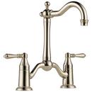 Brizo Polished Nickel 2-Hole Deckmount Bar Faucet with Double Lever Handle 