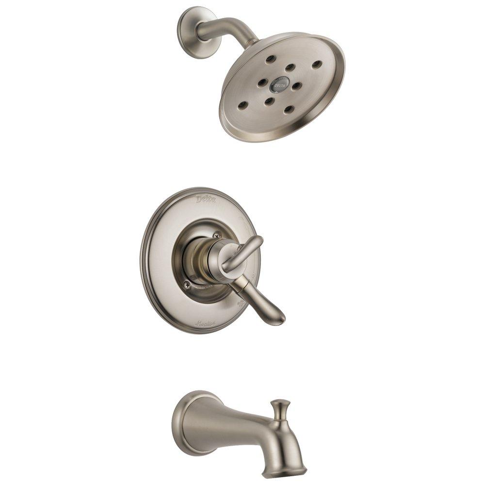 Delta Faucet Stainless Two Handle Single Function Bathtub & Shower Faucet (Trim Only) 