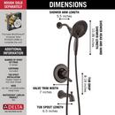 Delta Faucet Venetian Bronze Two Handle Multi Function Bathtub & Shower Faucet (Trim Only) 