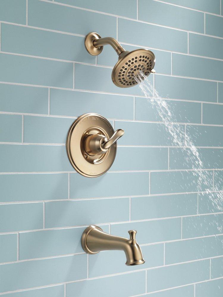 Delta Faucet Brilliance Champagne Bronze Single Handle Multi Function Bathtub & Shower Faucet (Trim Only) 