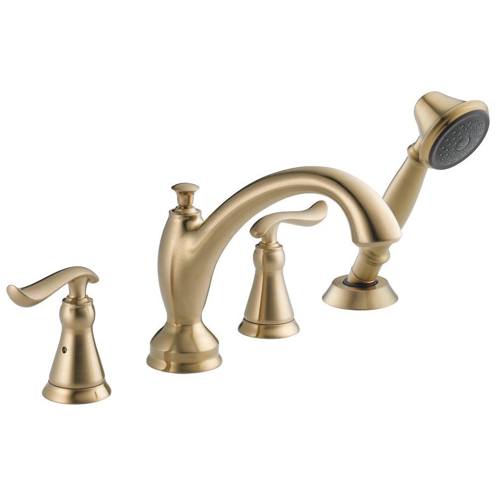 Delta Faucet Champagne Bronze Two Handle Roman Tub Faucet Trim Only 